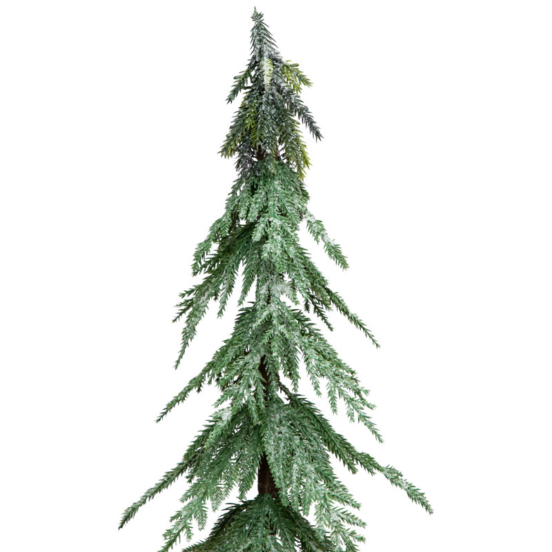 Mini Icy Pine Christmas Tree In Burlap Base - 24" - Unlit