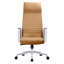 Fauteuil de bureau en cuir à haut dossier Sledmere-153412299