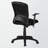 Brass Adjustable Height Polyester Office Chair, Black 39.10'' H X 23.52'' W X 23.52'' D