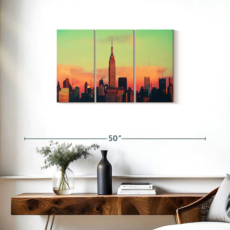 Nicci Empire State Building au coucher du soleil, H 20 po x l 33 po