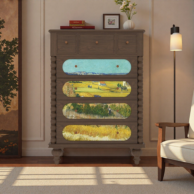 Coffre de rangement en bois massif Americana Country, Walnut