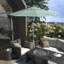 Parasol de patio blanc mat 11 pi.-10839850