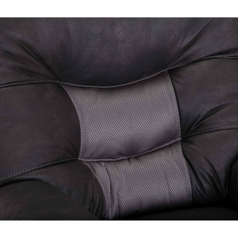 Eugenie Upholstered Recliner, Charcoal