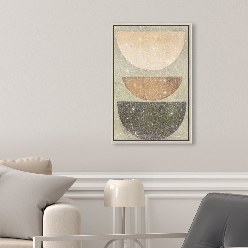 Sun-Kissed Minimalism III Canvas Abstract Print by Oliver Gal, Black Frame, 10 x 15, 16"H x 11"W, Silver Frame