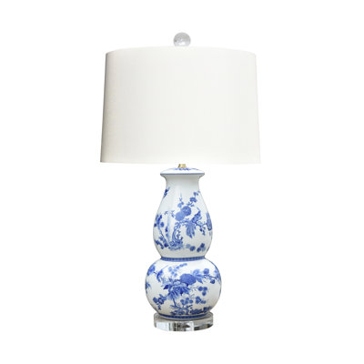 N / A PORCELAINE FLORALGOURD LAMPE