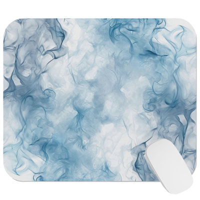 Abstract Blue Myst VII Modern Gaming Cute Office Laptop Desk Pad Gift Mat Square Rectangle Non-Slip Mousepad