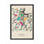 Belfast, United Kingdom Map by Ayse Deniz Akerman - Floater Frame Print on Canvas-1387222842-1387222843