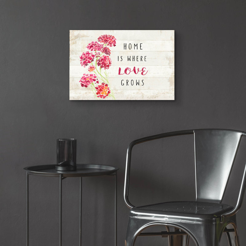 «Home Love» par Art Licensing Studio, art mural en verre acrylique, H 16 po x l 24 po x P 0,2 po