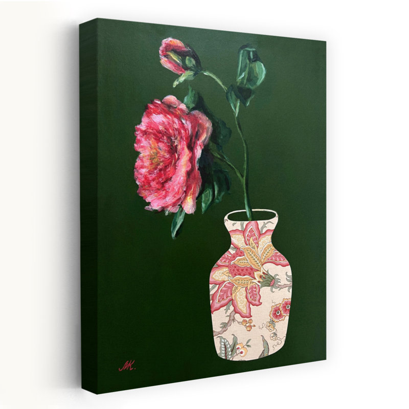 Art floral mural, H 48 po x l 32 po