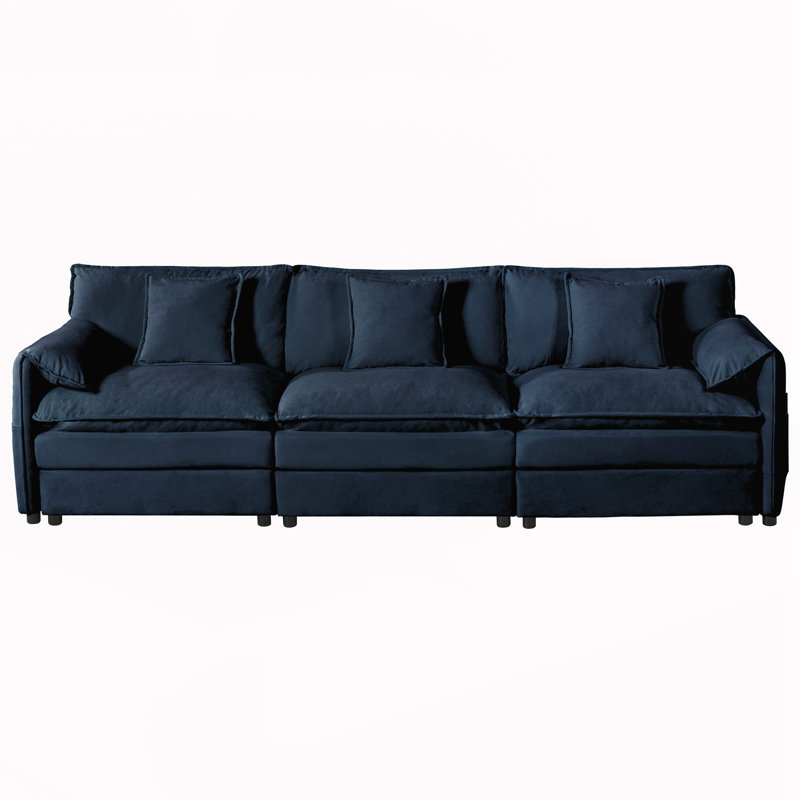 Modular Large 3 Seater Sofa, Blue