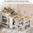 Kitchen Island With Extendable Dining Table, Kitchen Storage Table With Double-Sided Storage, Kitchen Island With 2 Drawers, Power Outlet, Side Open Shelves, For Kitchen, Dining Room-561223701