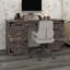 Bureau de direction Farmhouse, station de charge et prise de courant incluses, 5 tiroirs de rangement, armoire-130134873