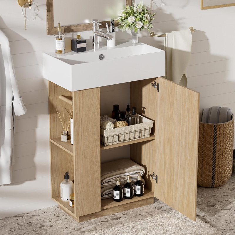 Meuble-lavabo de 22 po avec lavabo, ouverture à droite