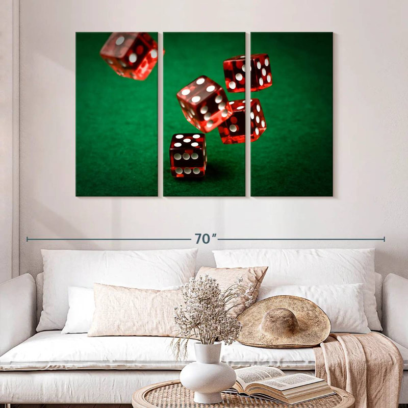 Senne Roll The Red Dice, 32" H x 50" W