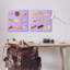 Ensemble de 2 pièces de pâtisseries variées sur fond mauve, design par Melissa Wang-266623574