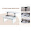 Table basse relevable avec rangement, pieds robustes en verre trempé, conception compacte pour le salon et le bureau-390082455