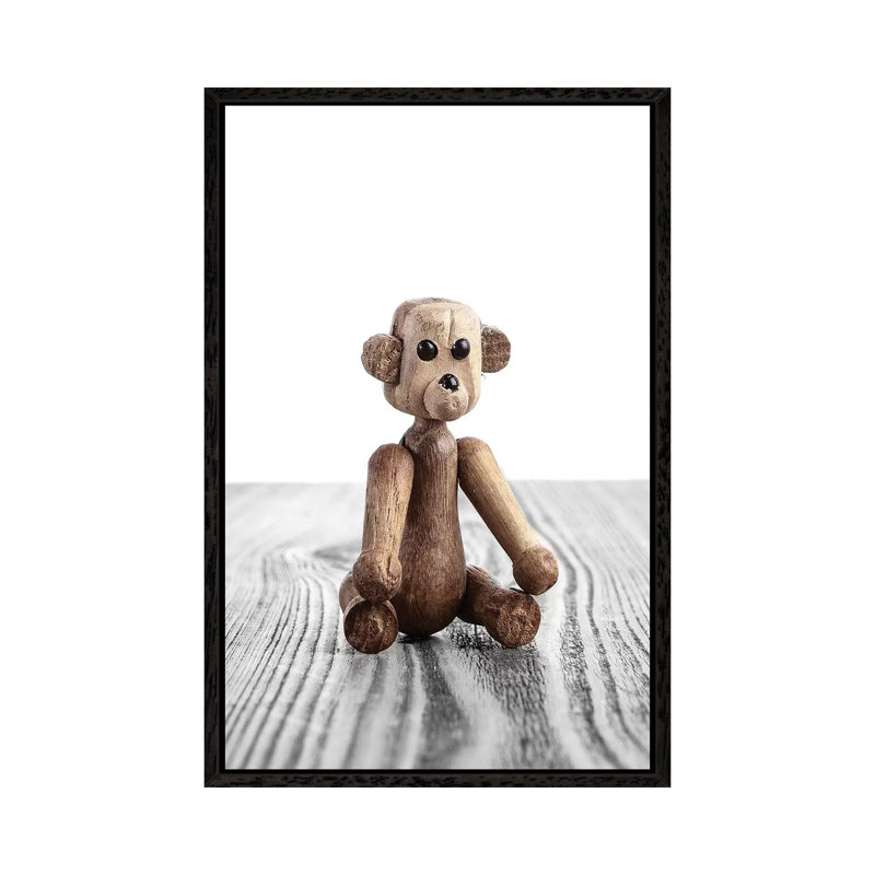 Bear Zooline - Print on Canvas, 66.04 cm H x 45.72 cm W, Black Framed