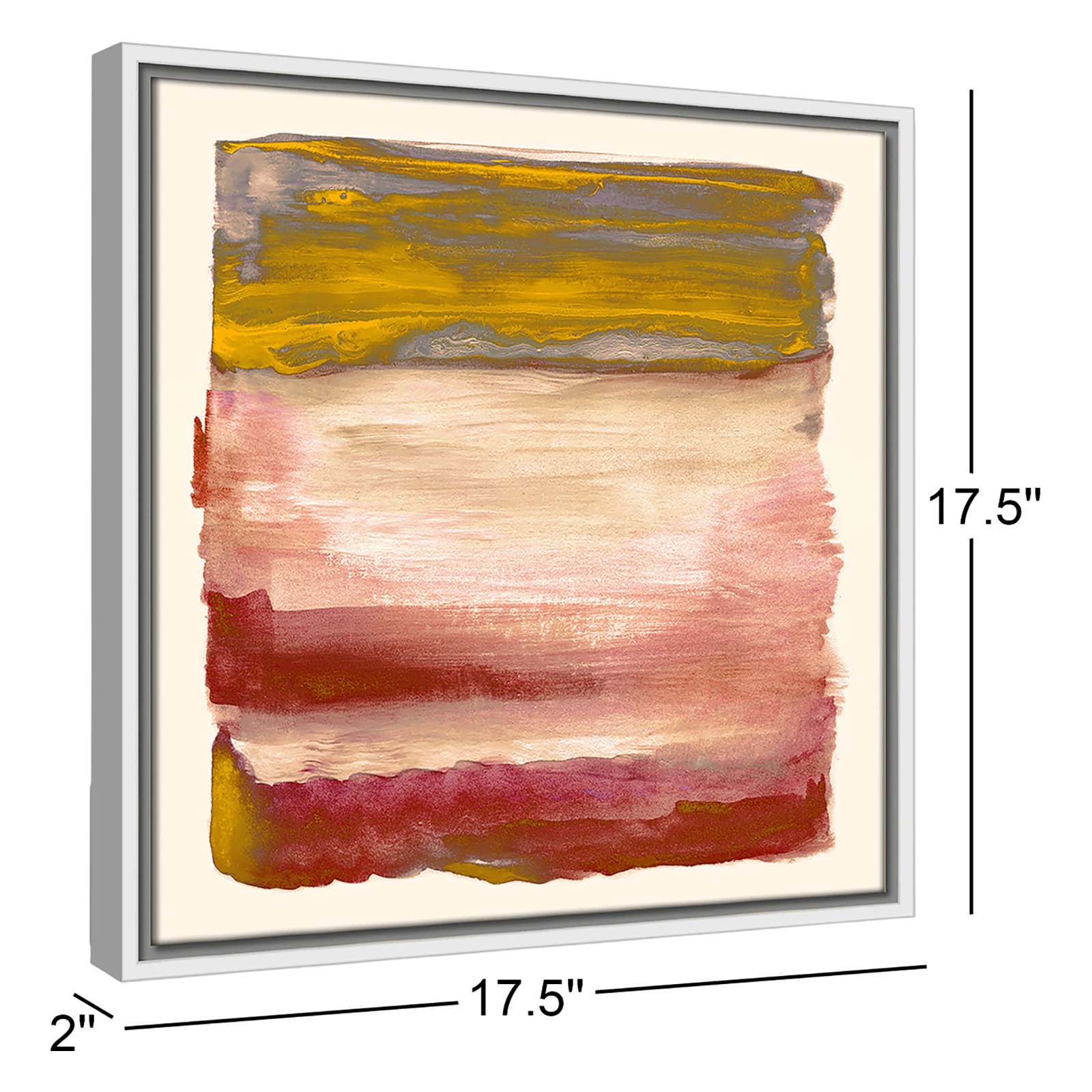 Yellow Sky I Print by Nan, White, 17.5" H x 17.5" W