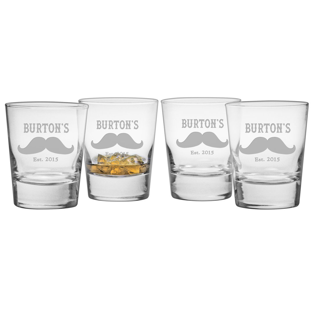 Moustache Double Old Fashioned 13 oz. Whiskey Glass (Set of 4) Susquehanna Glass 