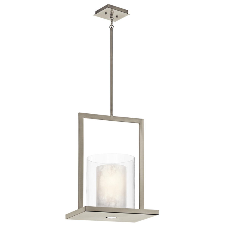 Serin 2-Light Modern Pendant, 18" H x 7.75" W x 12" D, Classic Pewter