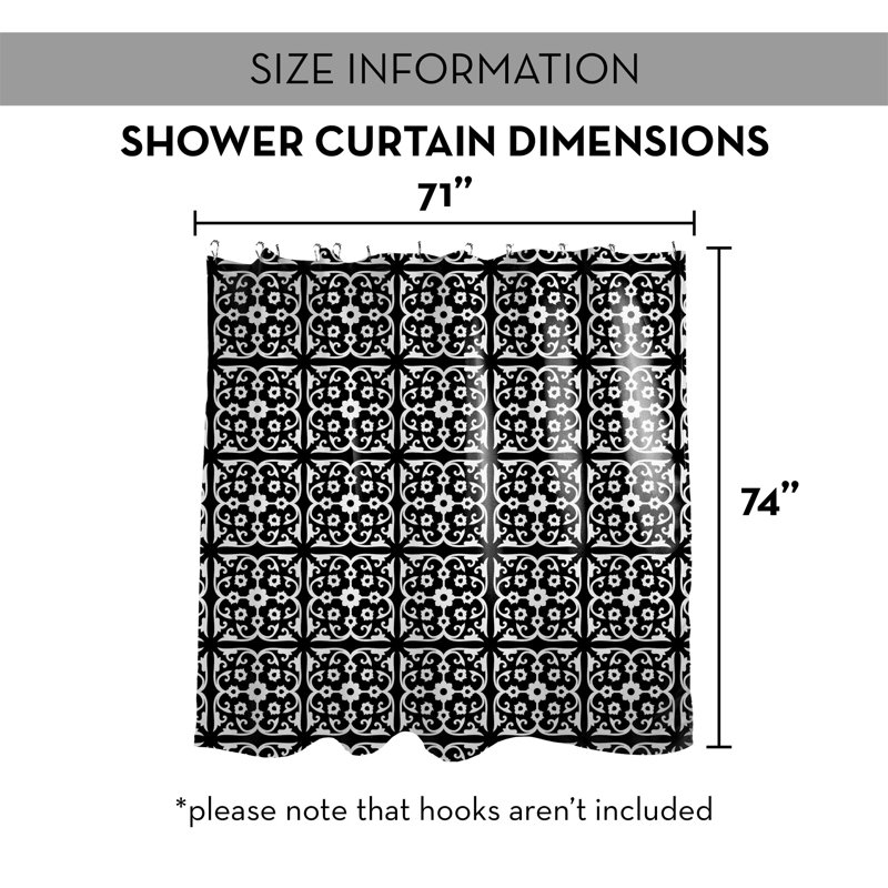 Rideau de douche Halsted, Noir