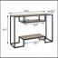 Console en chêne rustique avec 2 tablettes