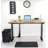 Skyscraper Electric Height Adjustable Standing Desk, Dual Motor and Digital Control with Memory, 60x30, Real Reclaimed Wood Top with Black Frame-1076505984-1191903530