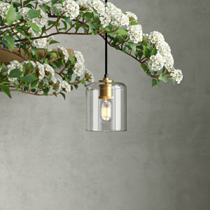 (glass is missing) Aliannah 1 - Light Single Cylinder Pendant