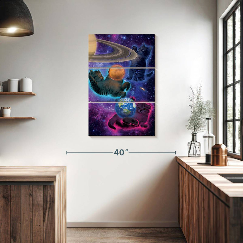 Brampt Cosmic Kittens, 38" H x 24" W