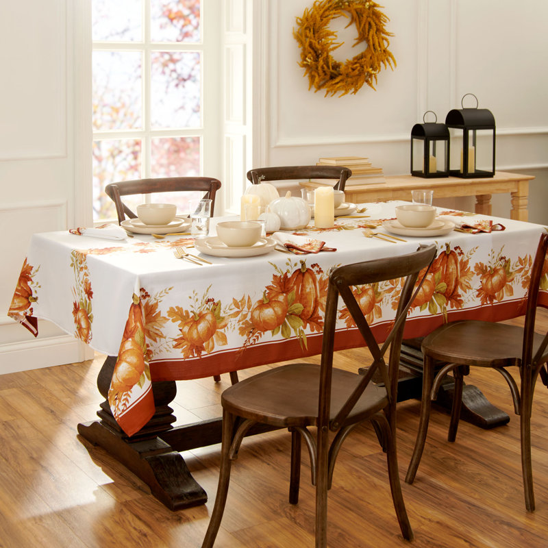 Autumn Pumpkin Grove Fall Polyester Tablecloth, 60" x 60"