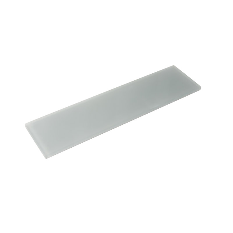 12'' x 3'' Glass Subway Wall Tile, Gray