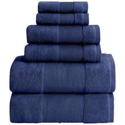 6-Piece Zero-Twist Cotton Towel Set