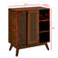 Armoire de rangement avec tablettes ouvertes et portes coulissantes-1174898751