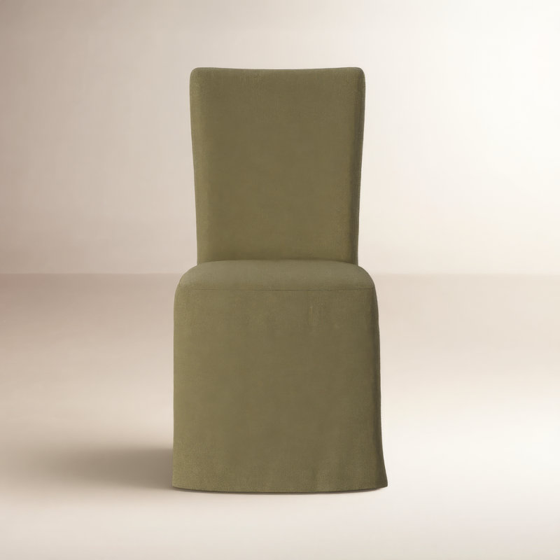 Rennie 19.75'' H Linen Upholstered Side Chair, Broadway Olive