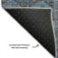 Tapis bleu sarcelle Cerrito AMF574 lavable à la machine de qualité supérieure-104100023