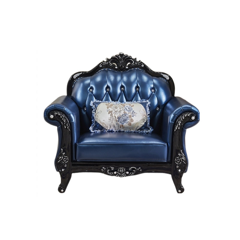 Chaise en cuir massif de style européen