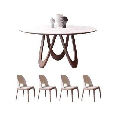 Table ronde en bois massif