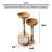 Solid Wood And Rattan Cat Tree