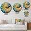 Horloge murale en or Golden Wave-93382331