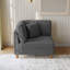Fauteuil rembourré en velours côtelé gris Seemab-1882476934