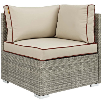 Modway Havenside Home Bocabec Fabric Outdoor Patio Corner