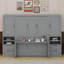 Grand lit escamotable mural avec placard, tiroirs et tablettes-2038928208