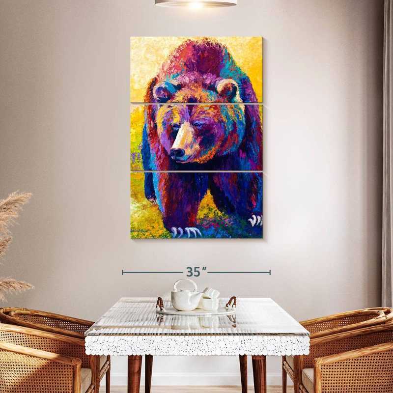 Brampt Bear's Close Encounter, 50" H x 32" W