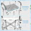Chaise de douche réglable avec dossier rembourré pour les personnes âgées