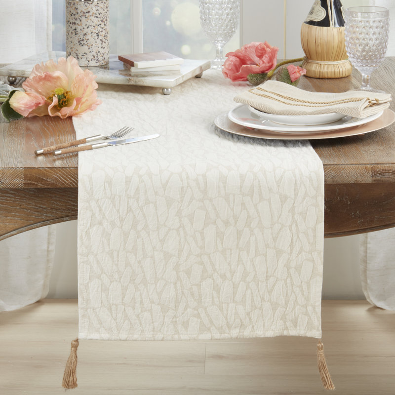 Mixed Linen Jacquard Table Runner