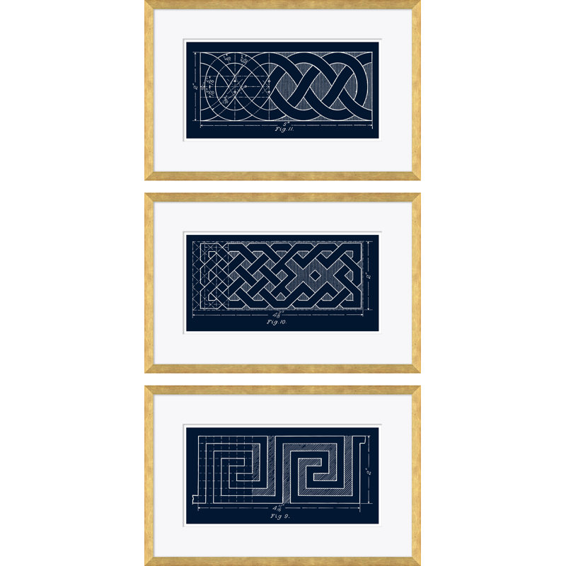 Blue Figure 11, 10 & 9 Giclee Print by David Phoenix