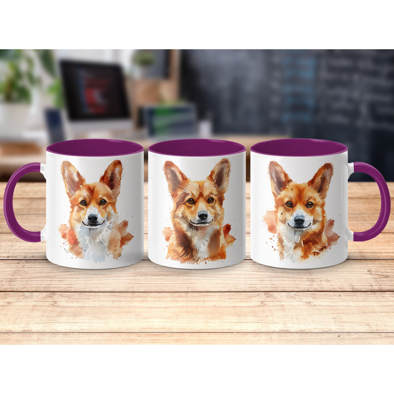 Ceramic Coffee Mug, 2, Purple