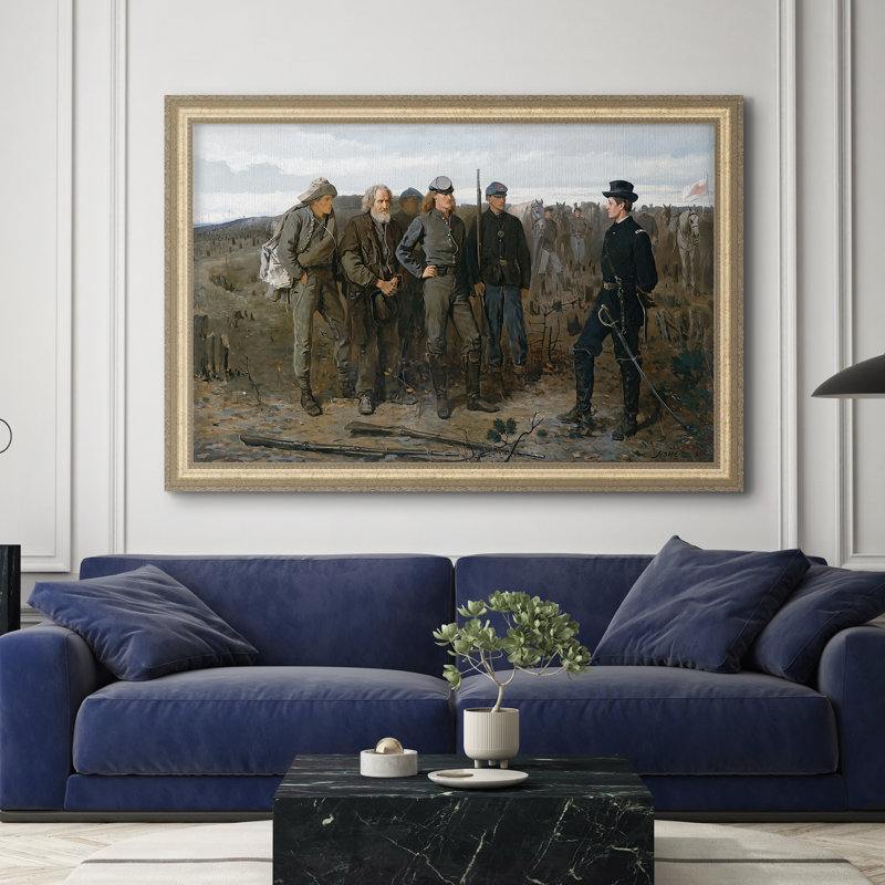 Prisoners from the Front, 1866 - Winslow Homer - Toile encadrée sur mesure, 28x40 INNER SIZE, Framed Canvas