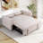 Dewart 55.5" Wide Soft Linen Upholstered Sofa Bed With Accent Pillow (Set of 2)-106913272