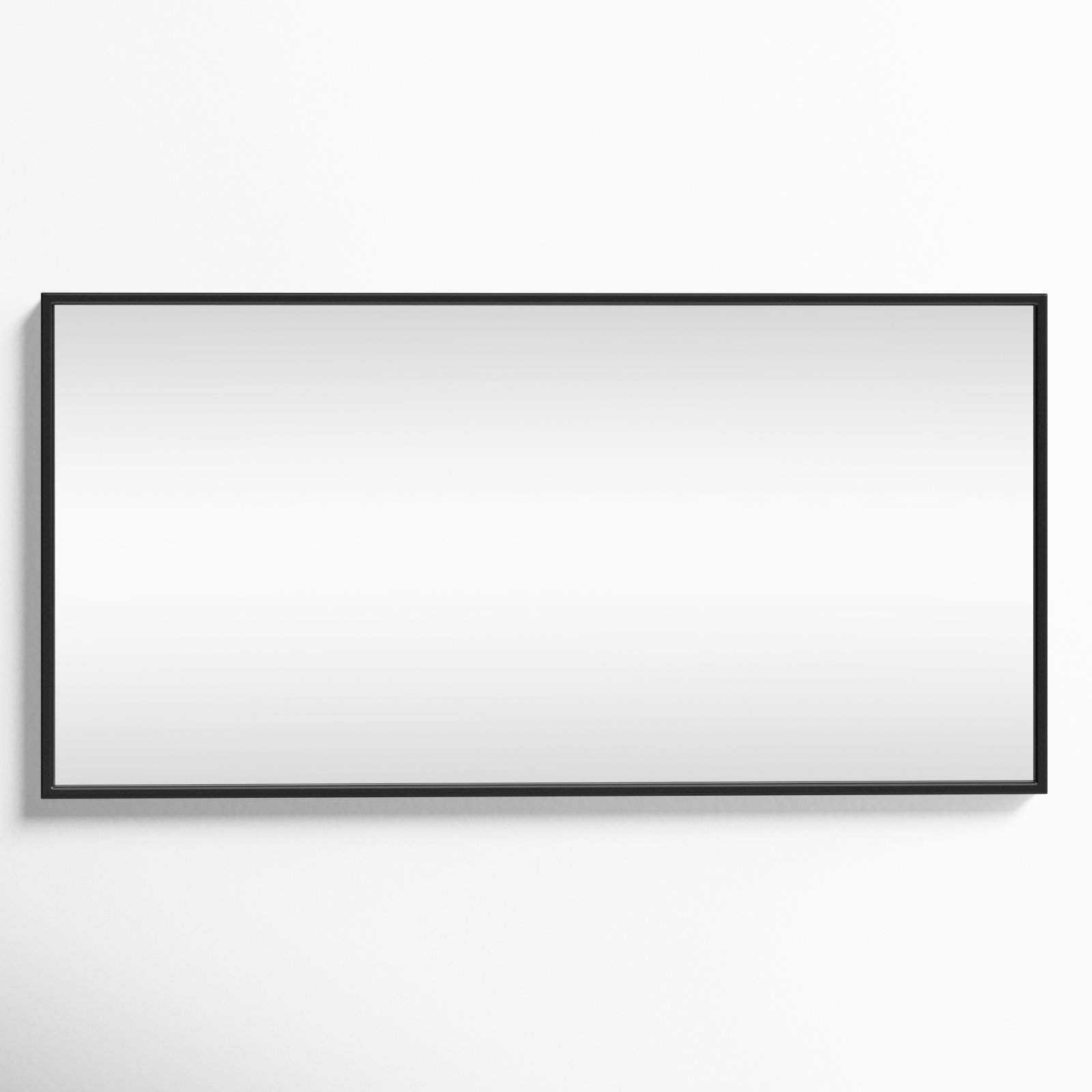 Sabine Metal Rectangle Wall Mirror, 14" x 28", Black
